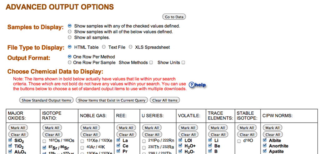 screenshot earthchem portal